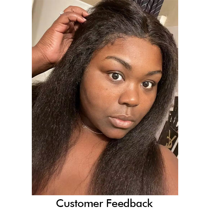 Real Show |4C Edge Hairline | Yaki Straight Wig | Frontal/Closure HD Lace Or Glueless (14-32'')