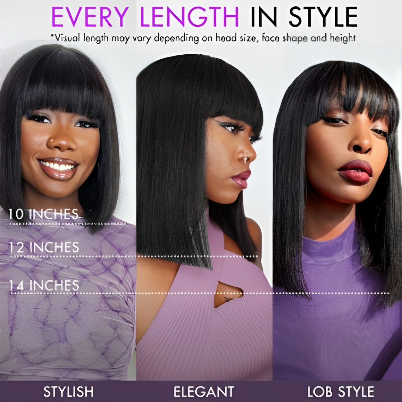 Suqu Hair Bob Wig With Bangs Human Hair Wigs