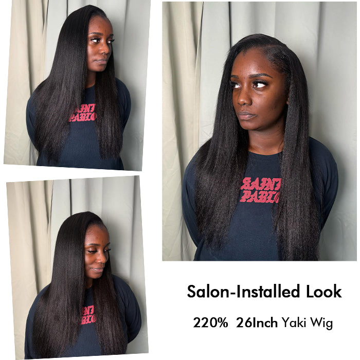 Custom High Density | Yaki Straight Lace Wig | Closure/Frontal