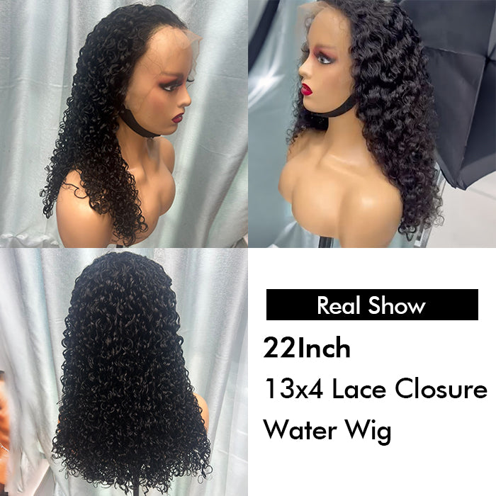 Real Show |Water Wave Wig |  Frontal/Closure HD Lace Glueless (14-32'')