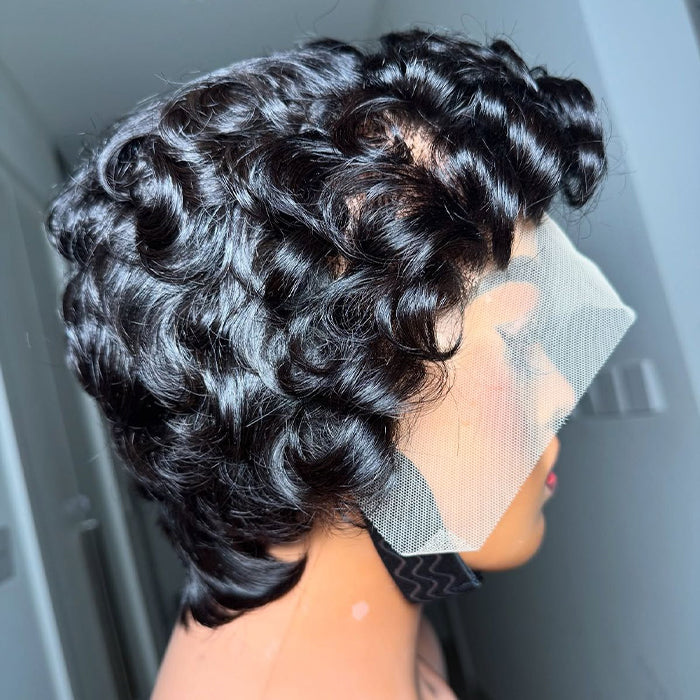Real Show | Pixie Bob Wig |  Frontal HD Lace Or Glueless 8''