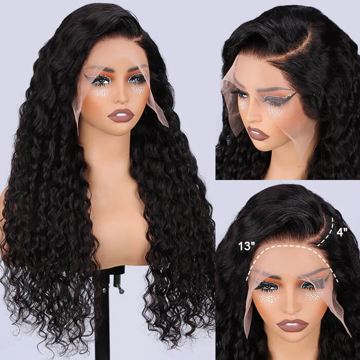 BOGO-Suqu Hair Transparent 13x4 Lace Front Wig Deep Wave Brazilian Human Hair