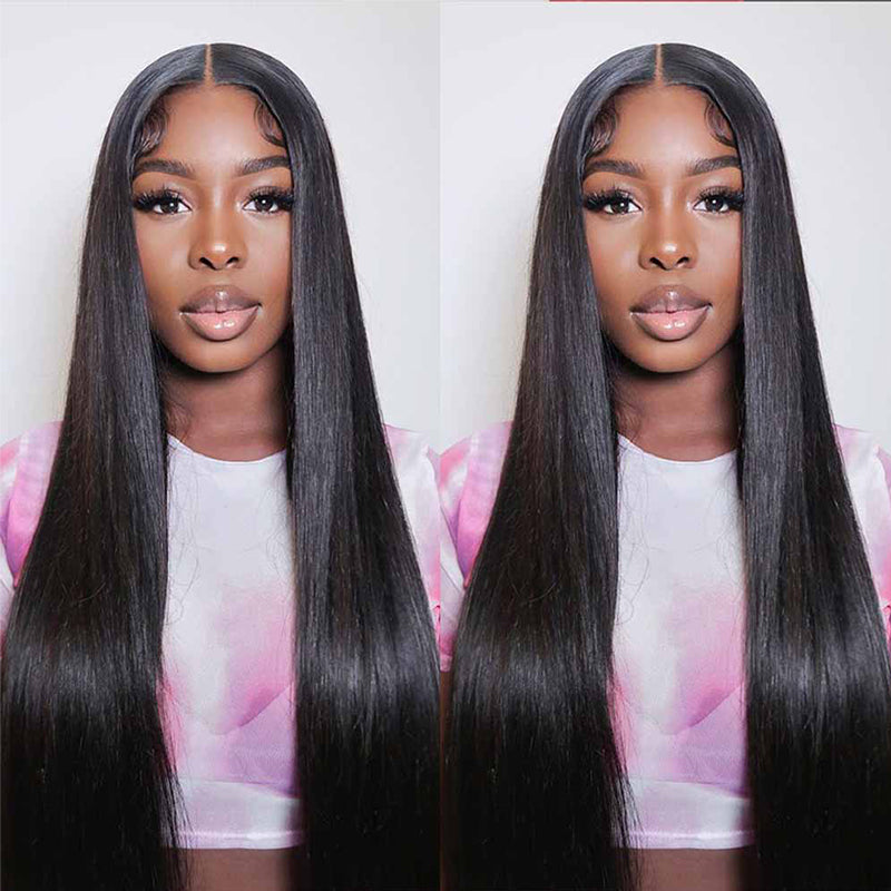 13x4 Lace Front Wigs Straight Human Hair 30 Inch Skin Melt HD Lace Wigs