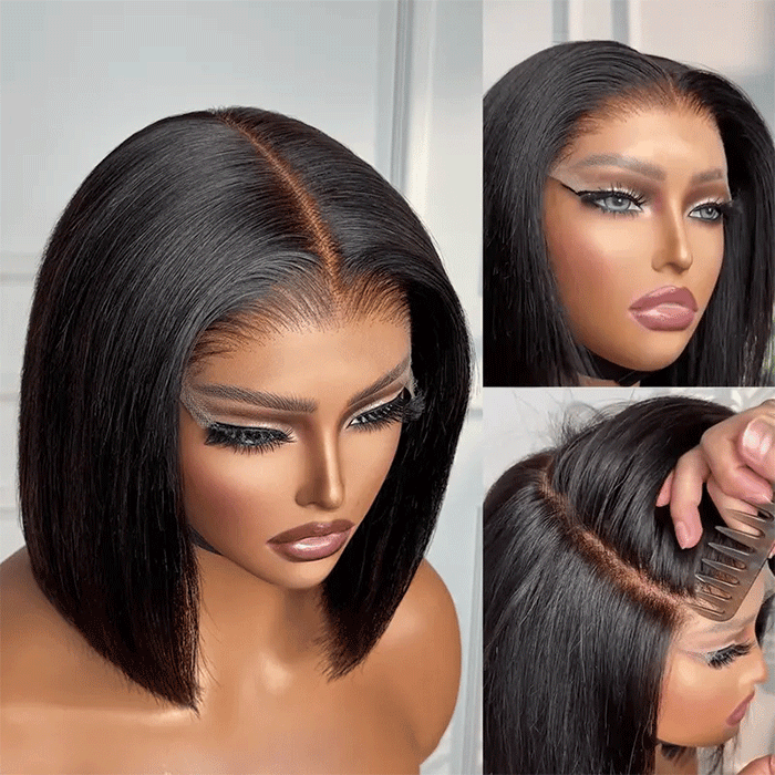 Wholesale Price | 10'' Straight Bob Wig | Glueless Frontal 13*4 Lace