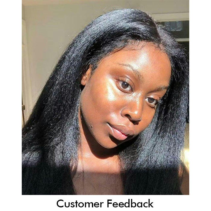 Real Show |4C Edge Hairline | Yaki Straight Wig | Frontal/Closure HD Lace Or Glueless (14-32'')