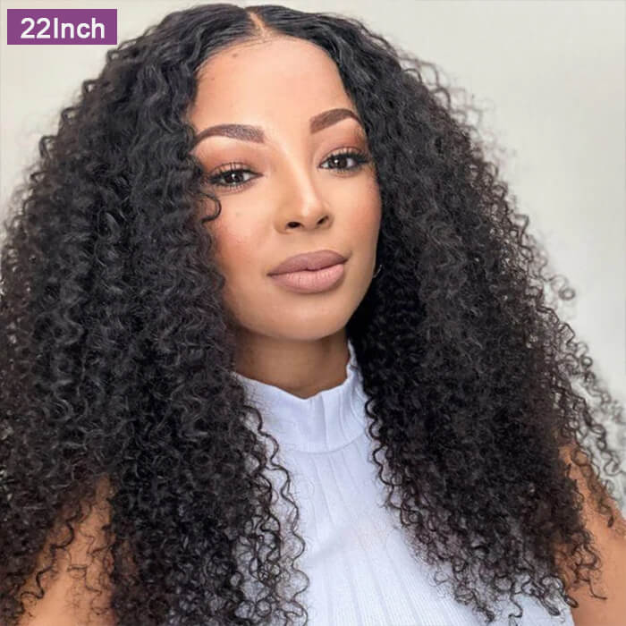 Jerry Curly 13x4 HD Transparent Lace Front Human Hair Wigs For Women