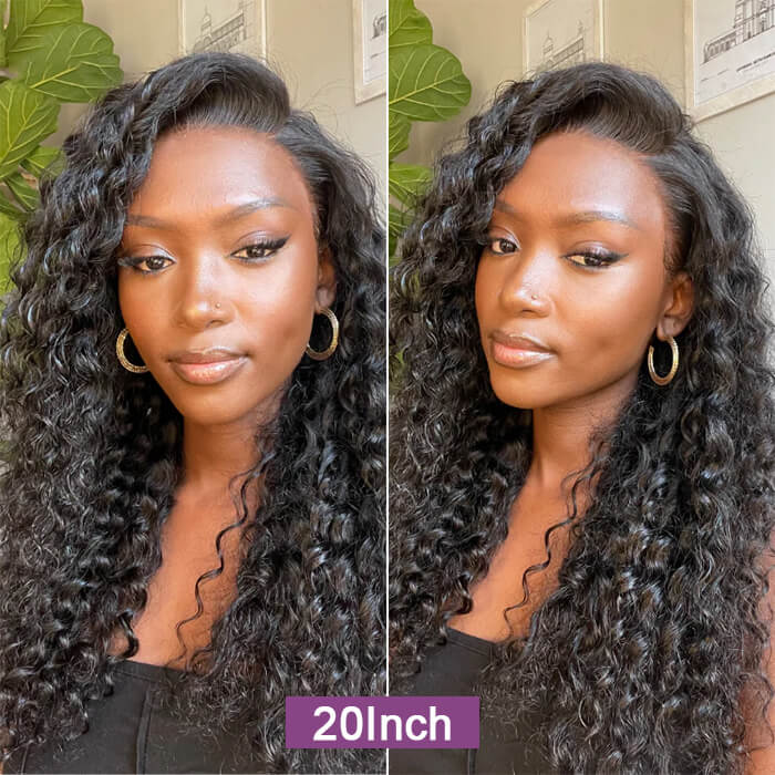 Suqu Hair Transparent 13x4 Lace Front Wig Deep Wave Brazilian Human Hair