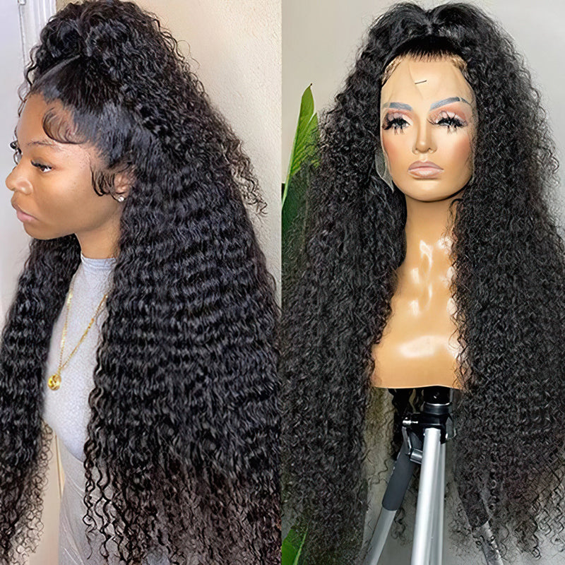 360 Lace Frontal Wig Pre Plucked Curly Lace Front Wig For Black Women