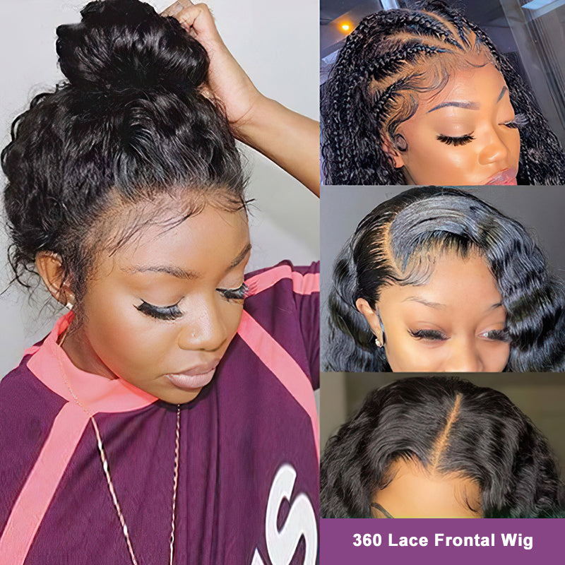 360 Lace Frontal Wig Pre Plucked Curly Lace Front Wig For Black Women