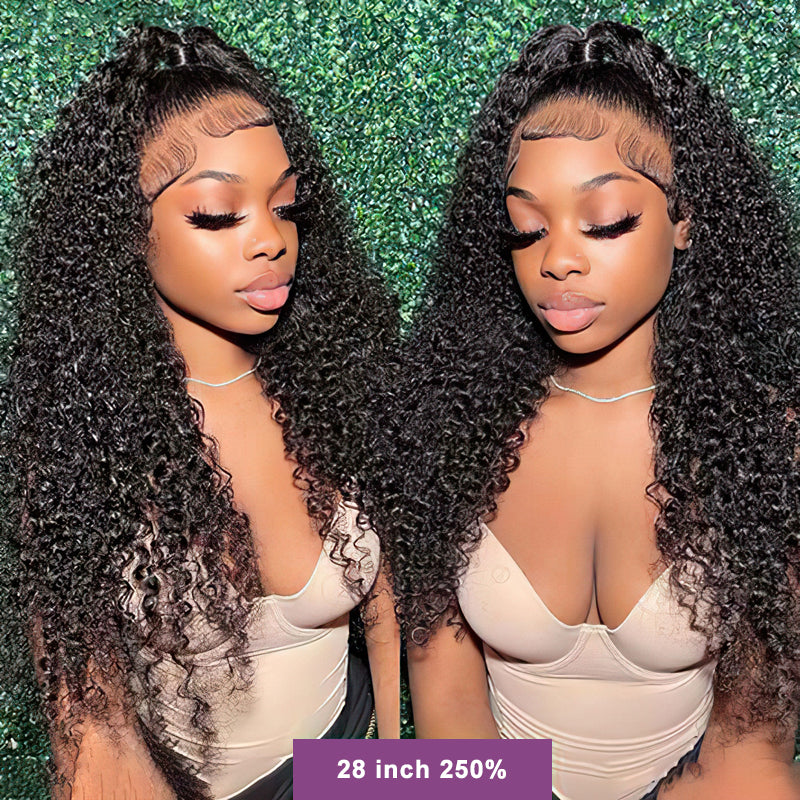 360 Lace Frontal Wig Pre Plucked Curly Lace Front Wig For Black Women