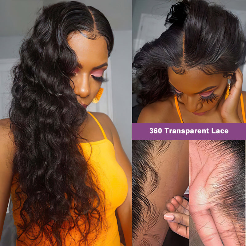 Pre Plucked Deep Wave 360 Lace Frontal Wig 100% Human Hair