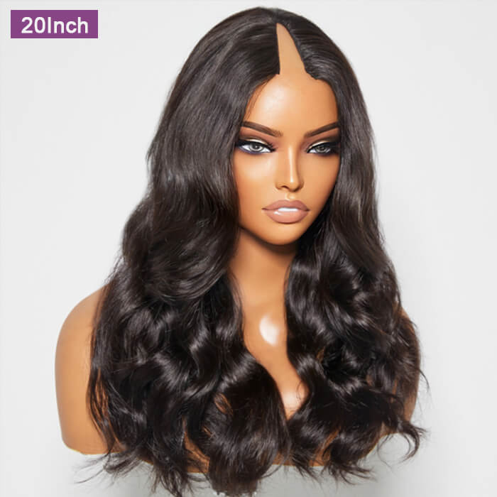 Beginner Friendly Glueless Body Wave V Part Wig 100% Human Hair