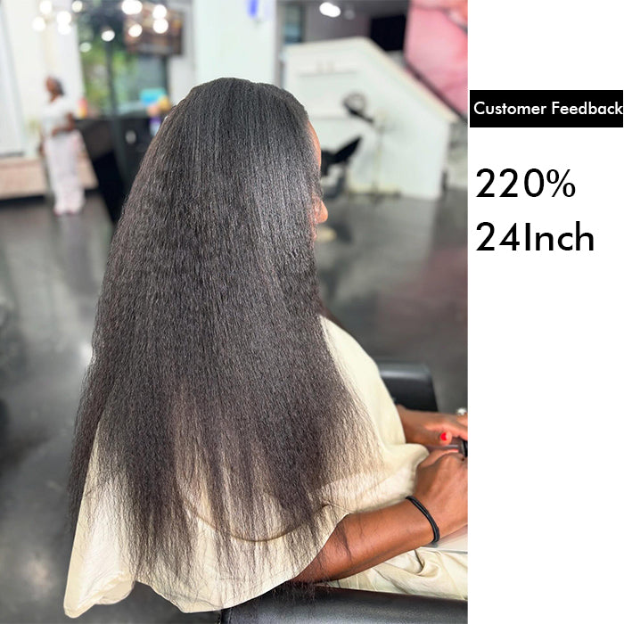 Custom High Density | Yaki Straight Lace Wig | Closure/Frontal