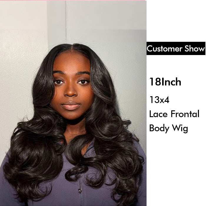 Wholesale Price | 18'' Body Wave Wig | Glueless Frontal 13*4 Lace