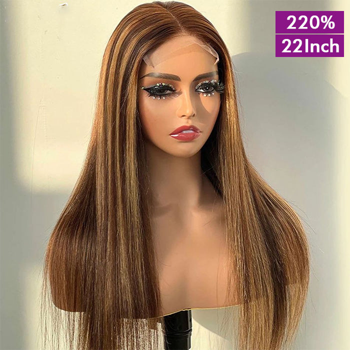 Custom High Density | Straight Lace Wig | P427 Highlight Color | Closure/Frontal