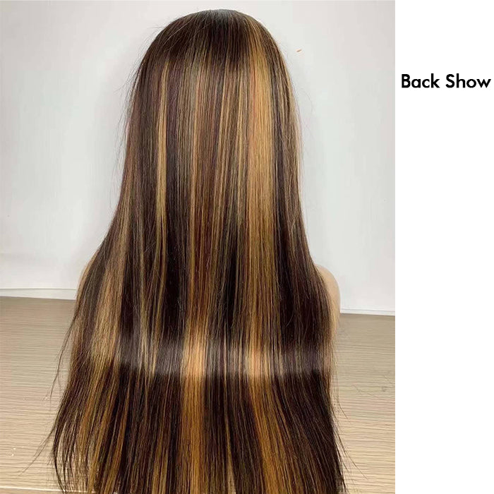 Custom High Density | Straight Lace Wig | P427 Highlight Color | Closure/Frontal