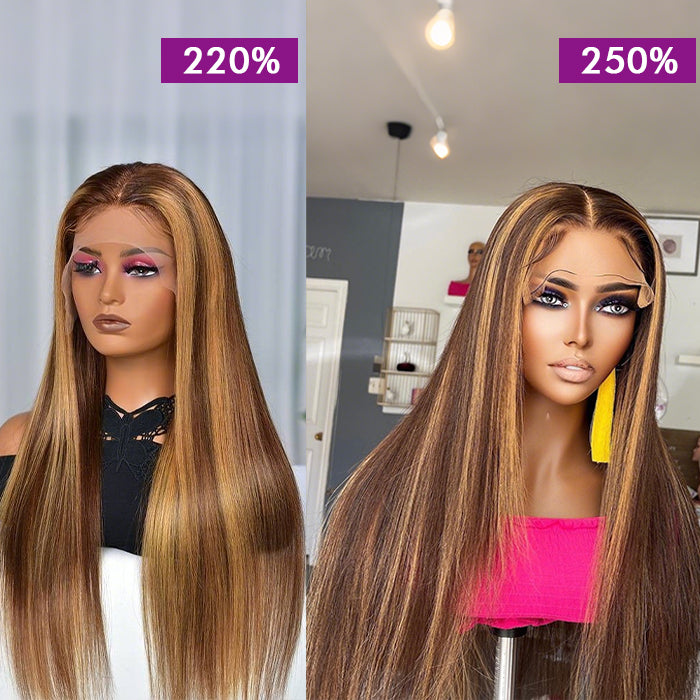 Custom High Density | Straight Lace Wig | P427 Highlight Color | Closure/Frontal