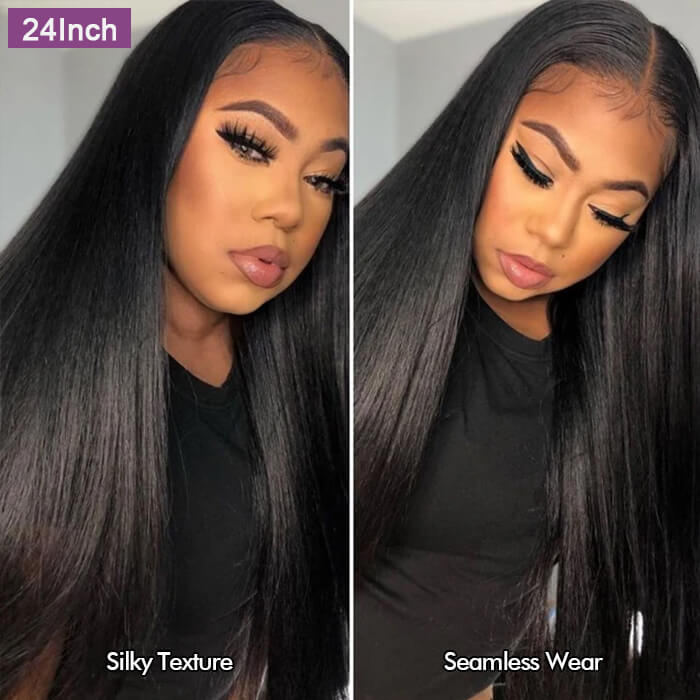 Glueless Wigs Straight V Part Wig Affordable Human Hair Wigs