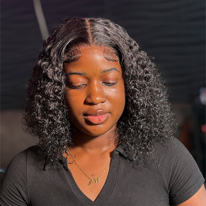 Real Show | Curly Bob Wig |  Frontal/Closure HD Lace Glueless (8-16'')