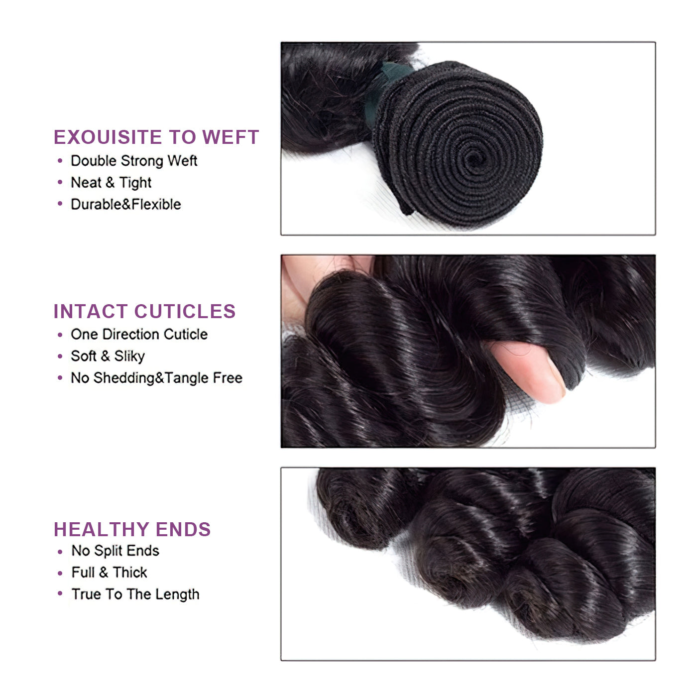 Loose Wave 3 Bundles With 13x4 Lace Frontal Human Hair