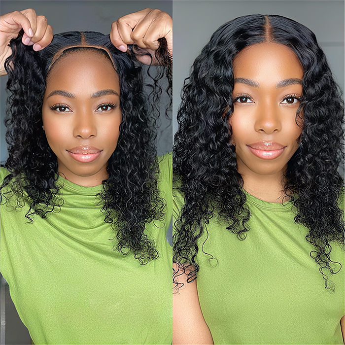 2 Glueless Wigs Set | 18'' 13x4 HD Lace Frontal Deep Wave Wig+Pixie Cut Lace Frontal Curly Wig