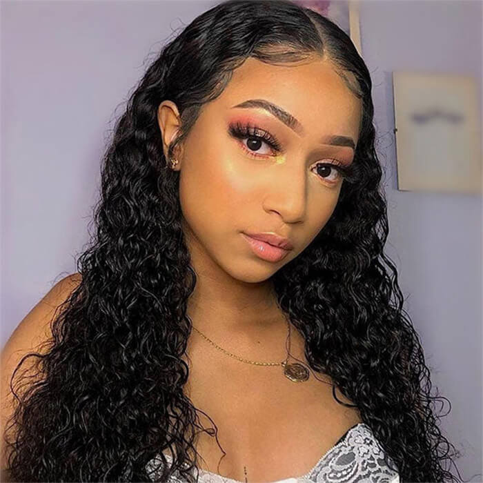 2 Glueless Wigs Set | 22'' 13x4 HD Lace Frontal Water Wave Wig+22'' 4x4 Lace Closure Straight Wig