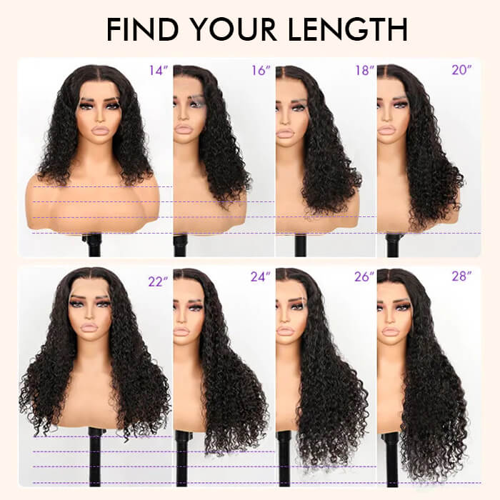 4C Edge Hairline Deep Wave 13x4 HD Lace Front Wig with Curly Edges Baby Hair Wigs