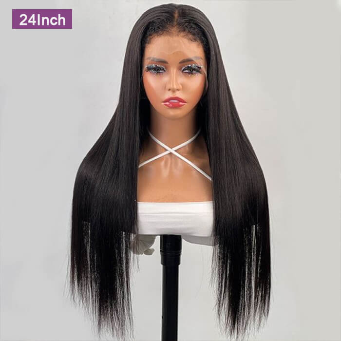 4C Edges Hairline Wigs Curly Baby Hair 13x4 HD Lace Front Human Hair Wigs Straight Hair Wigs