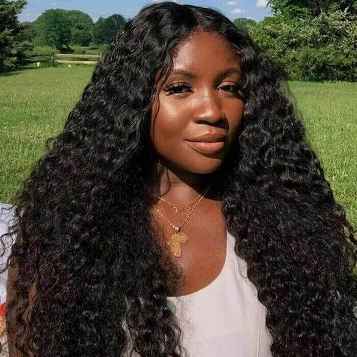 4C Curly Edge Lace Wig HD Lace Frontal Curly Human Hair Wig With Super Natural Hairline