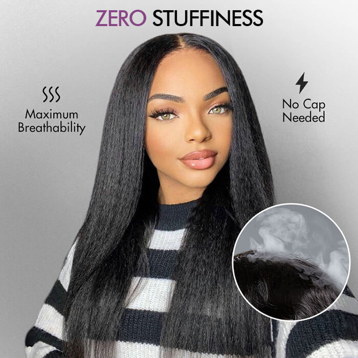 Yaki Straight U Part Quick & Easy Affordable 100% Human Hair Wig