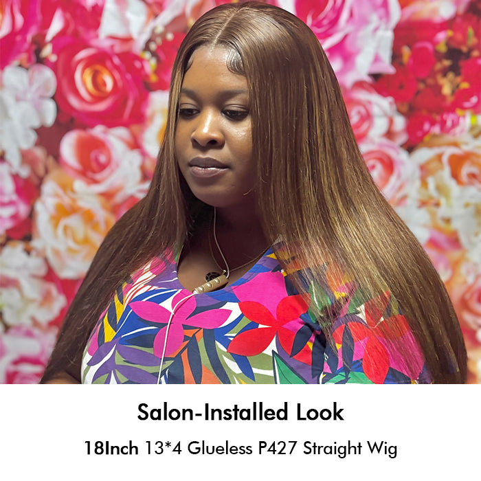 Real Show |Straight Wig | Highlight P4/27 Color | Frontal/Closure HD Lace Glueless (14-32'')