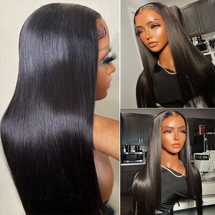 4x4/5x5/13x4 HD Lace Closure and Lace Frontal Wigs Straight Glueless Wear & Go Wigs Brazilian Human Hair