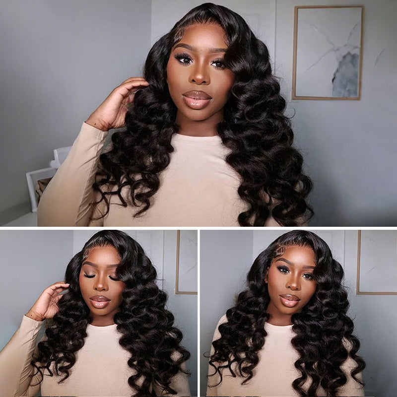 HD Transparent Lace Wig 13x4 Loose Wave Human Hair Wig Pre Plucked Hairline