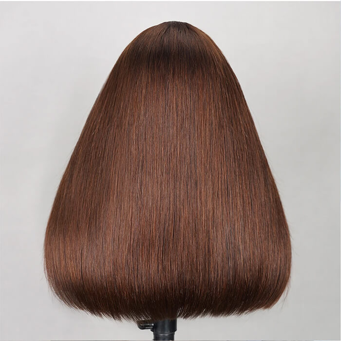 #4 Brown Body Wave/Straight  Human Hair Glueless Wigs For Beginners 4x4/13x4 Lace Front Wigs
