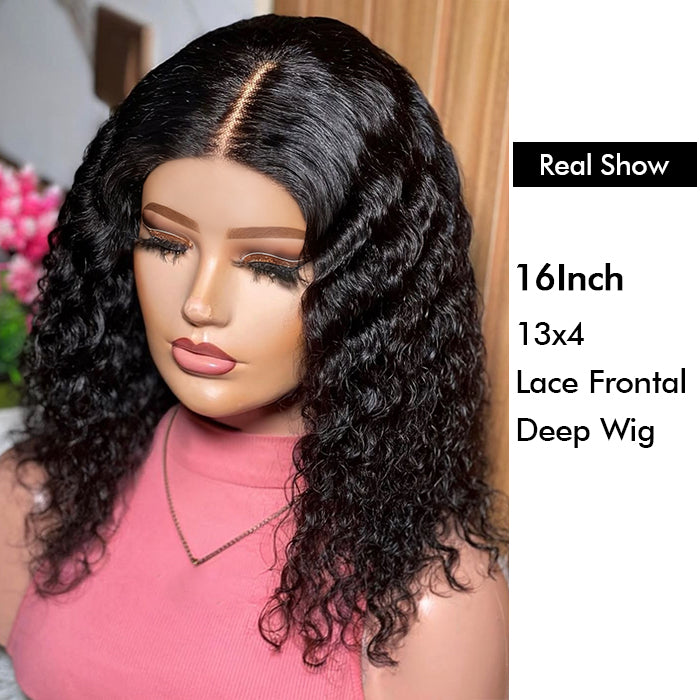 Wholesale Price | 16'' Deep Wave Wig | Glueless Frontal 13*4 Lace