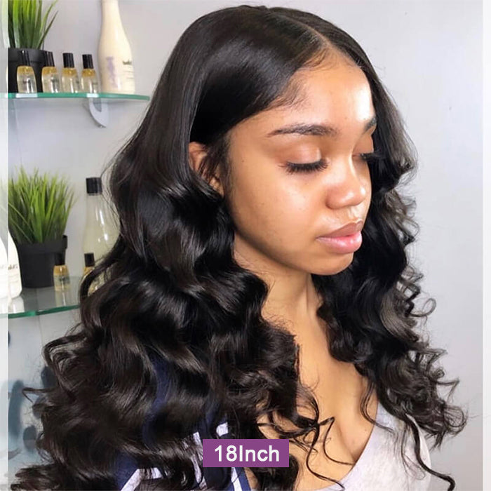 [18''=₵899] Pre-everything Glueless Loose Wave Wig 4x4 Closure Pre Cut Lace Wig