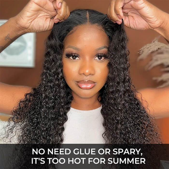 2 Glueless Wigs Set | 22'' 13x4 HD Lace Frontal Deep Wave Wig+22''4x4 Lace Closure Straight Wig