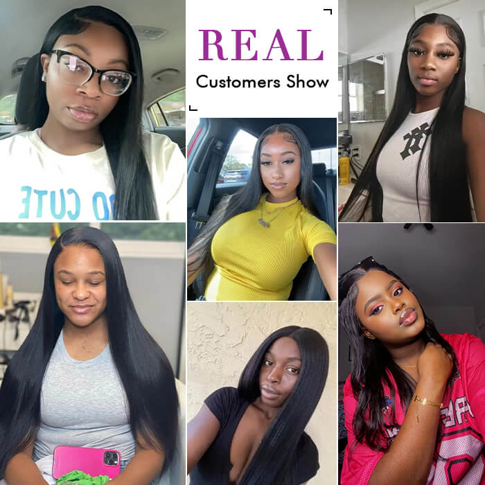 4x4/5x5/13x4 HD Lace Closure and Lace Frontal Wigs Straight Glueless Wear & Go Wigs Brazilian Human Hair
