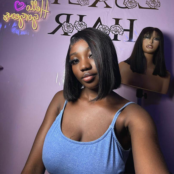 Real Show | Super Double Drawn Bob Wig | Frontal/Closure HD Lace Or Glueless (8-16'')