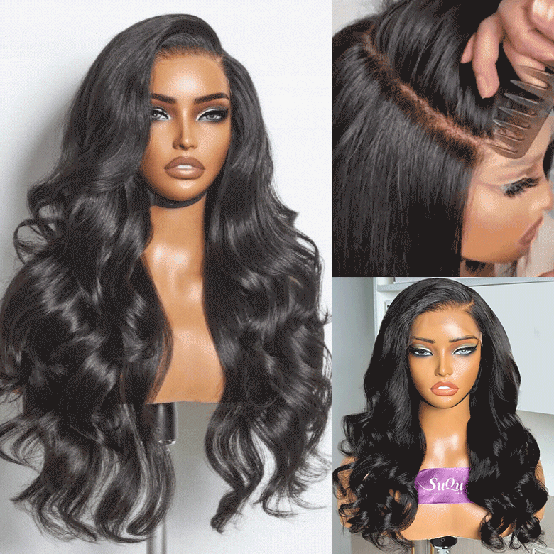 Pull Go Body Wave 5x5 Glueless Lace Invisible Knots Put On and Go Invisi Drawstring Human Hair Wigs
