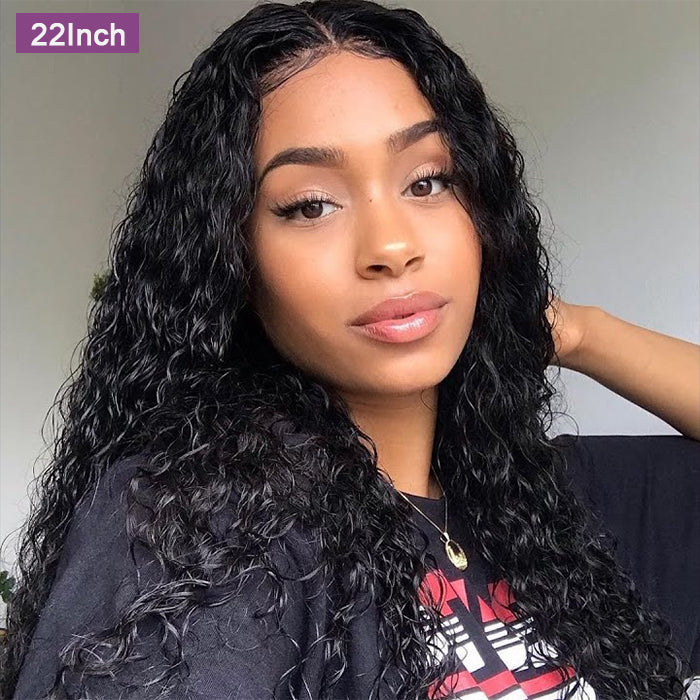 Glueless Wear And Go Wigs Water Wave HD Wig Transparent Lace Frontal Human Hair