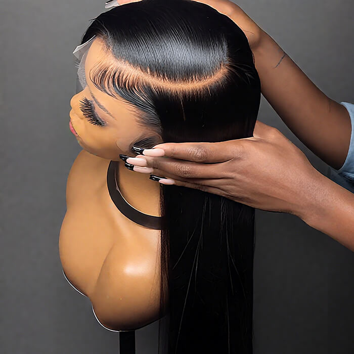 2 Glueless Wigs Set | 22'' 13x4 HD Lace Frontal Loose Wave Wig+22'' 4x4 Lace Closure Straight Wig