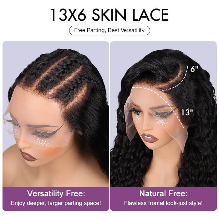 BOGO-Suqu Hair Transparent 13x4 Lace Front Wig Deep Wave Brazilian Human Hair
