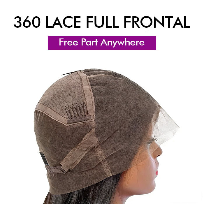 Real Show | Straight Wig | 360 Lace Full Frontal HD Lace  (12-30'')