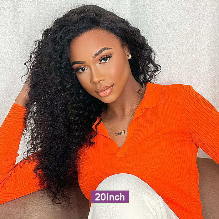 [18''=₵899] Water Wave 4x4 Lace Closure Pre-Cut Glueless Wig