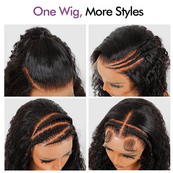 Pre Plucked 13x4 Lace Front Wig Water Wave Wig 100% Human Hair For Women
