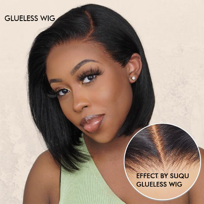 Suqu Hair Glueless Straight Bob Wig Lace Front Human Hair Wigs For Women