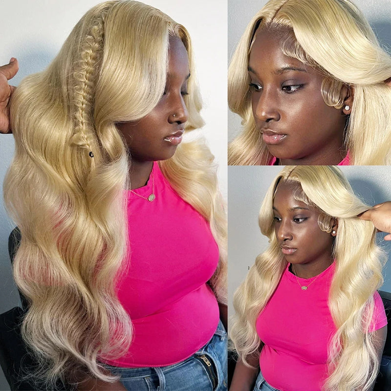 Body Wave 613 Blonde Human Hair 4x4 5x5 Transparent Lace Wigs