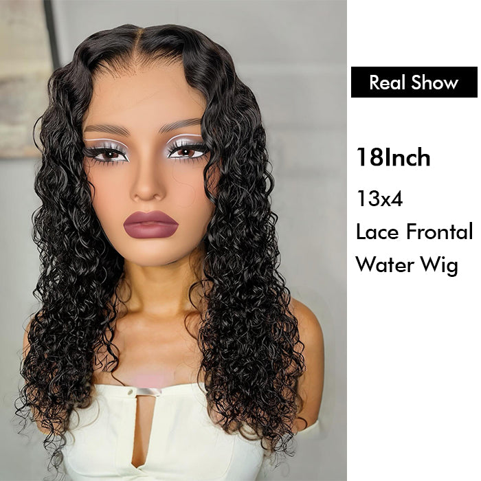 Real Show |Water Wave Wig |  Frontal/Closure HD Lace Glueless (14-32'')