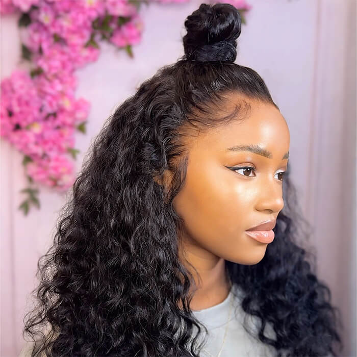 Pre Plucked 13x4 Lace Front Wig Water Wave Wig 100% Human Hair For Women